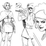 Queen Of Swords Sketches